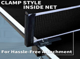 9ft Mid-Size Tennis Foldable & Portable Ping Pong Set for Indoor Games with Net, 2 W1408P385457