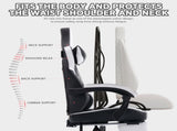 Gaming Chair with Footrest, High Back Gaming Chairs PVC Leather Ergonomic Office Gamer Chair W2367P288674