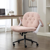 Cross Legged Chair with Flip-up Armrests, Cross Legged Office with Wheels, Comfy Swivel 33583176