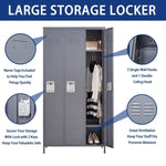 ZUN 3 Door 72"H Metal Lockers With Lock for Employees,Storage Locker Cabinet for Home Gym Office School 90053393