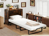 Murphy Bed 86.5" x 34" x 41.5" with 4 Rolling Lockable Wheels, Foldable Wall Bed Cabinet with 4 Inch 36328157
