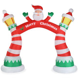 8.9 FT Lighted Christmas Inflatable Archway, Inflatable Santa Claus Christmas Arch, Blow Up Yard 72604457