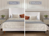 Hayden Upholstered Wingback Bed Size King / Tall 54" Headboard Upholstered King Bed / Without Wooden B083P245049