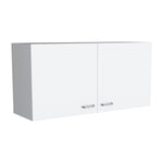 ZUN Wall cabinet 19"H, two Doors, two internal Shelves, White B097P221380