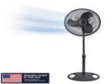 16" 3-Speed Oscillating, Adjustable Height, Pedestal Fan S16500 31567919