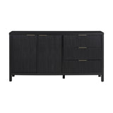 U_STYLE Minimalist Wave-Pattern Sideboard with Functional Storage,Suitable for Entryway, Hallway, N711P235893B