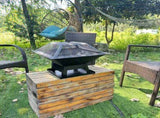 Modernisation Square BBQ Grill Outdoor Heater Garden Outdoor Fireplace Portable Fire Pit Contracted 86800110