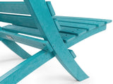 Grandcourt Fully Assembed All-Weather HDPE Outdoor Folding Patio Chair, Hawaiian Blue B2745P409672