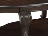 22'' Two Tone Round End Table,Solid Wood Sofa Side Table with Shelf,Living Room Corner Table Easy 04247644