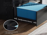 3-Drawer File Cabinet with Wheels, Rolling Wood Printer Stand with Open Storage Shelves 84755867