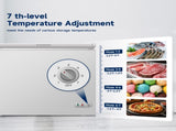 ORIKOOL Chest Freezer 7.0 Cu.ft Solid Top Commercial Deep Chest Freezers with Lockable Stay-Open Lid W2095126140