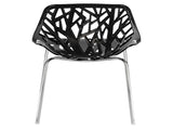 4pcs Bird's Nest Style Lounge Chair Black 75540530