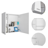 ZUN 4-Shelf Bathroom Medicine Cabinet with Mirror B06280226