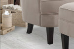 ZUN Chair with Ottoman Linen Beige T3117P263845