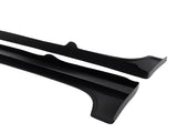 Side Skirt Body Kit Panel fit for Honda Civic 4Dr 2012-15 Black ABS Extension 95736215