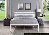 Contemporary Queen Bed 1pc Casual Style White Metal Bed Bedroom Furniture B01167361