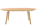 3-in-1 Extendable Dining Table, 43.3" Round to 74.8" Oval Kitchen Table with Solid Wood Legs & W2920P420922