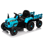 ZUN Ride on Tractor with Trailer,24V 400W Powered Electric Tractor Toy w/Remote Control,electric car for W1578P194692