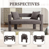 COOLMORE Modern Chenille Loveseat Sofa , Comfy Upholstered 2-Seater Sofa, Small Loveseat Accent W395P224842