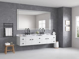 84 x 48 Inch LED Bathroom Mirror with Front and Backlight, Wall Mounted Vanity Mirror, Anti-Fog, W2287P277637
