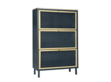3 Metal Door Shoe Rack, Freestanding Modern Shoe Storage Cabinet, Metal rattan, for Entryway W68849315
