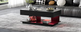 U-Can 41.3''-76.7'' Extendable Coffee Table, Efficient Central Coffee Table with Multiple Storage N724P290061B