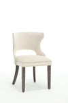 ZUN Hengming velvet chair, hollowed out with rivets on the back, solid wood legs suitable for W212107683