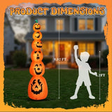 9FT Halloween Inflatable Stacked Pumpkins, Blow up 6 Pumpkins Inflatable with Built-in LED Lights 29198192