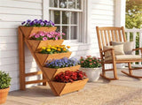 5-Tier Vertical Raised Garden Bed, Fir Wood Ladder Planter Stand for Vegetables Herbs Flowers 17183495
