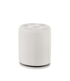 1pc Glam Contemporary Upholstered Round Swivel Vanity Stool Button Tufted Seat White B2741P322609