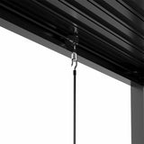 8640 Louver Pergola 10x13FT Aluminum Frame & Steel Louvers W2089P187617