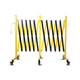 Metal Expandable Barricade, 17FT Traffic Barricade with Casters, Retractable Security Gate, Portable 63545067