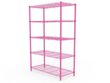 5-tier, adjustable shelf spacing, display rack with adjustable feet, made of iron, 74*34*150cm, 31293055