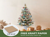 4.5ft Potted Pre-Lit Pencil Christmas Tree with 358 PE & PVC Tips & 100 Lights, White 02989186