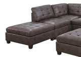 Living Room Furniture Tufted Armless Dark Brown Breathable Leatherette 1pc Cushion Armless B011127815