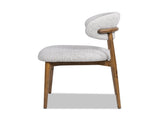 Locke 20.5" Modern Upholstered Dining Chair with Wood Frame, Salt & Pepper Boucle B2719P238364