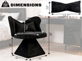 Vanity Chair with Butterfly Back,Swivel Accent Chair Dining Chairs,Makeup Stool for Bedroom Dressing 74909586