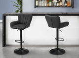 Barstool, Set Of 2, Swivel, Adjustable, Bar Height, Counter Height, Kitchen, Leather Look, B2710P501900