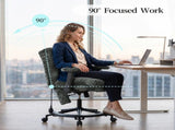 Chenille Criss Cross Office Chair with Air Lumbar Support, Flip-up Adjustable Arms, Built-in 06096537