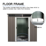 6ft x 5ft Outdoor Metal Storage Transparent plate W54057425