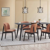 Camel Polish and Black Padded Side Chair B062P209252