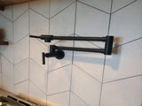 Pot Filler Faucet Wall Mount,Commercial Kitchen Faucet Folding Stretchable with Double Joint Swing 00291478