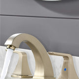 Widespread 2 Handles Bathroom Faucet with Pop Up Sink Drain Brushed Golden W122466657