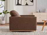 30.5"W Upholstered Square Swivel Accent Chair and Comfy Accent Single Sofa 360 Degree Club W3118P494328