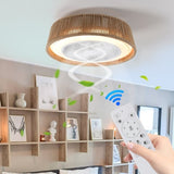 ZUN (Same as W1340137055/L10003) Bohemian style LED Dimmable Ceiling Light With Built-In Fan - Remote W1340P209774