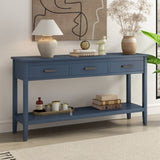 U_STYLE Contemporary 3-Drawer Console Table with 1 Shelf, Entrance Table for Entryway, Hallway, N711P234485V