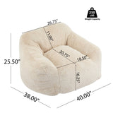 Auch Indoor Armchair Style Bean Bag, Beige N775P265515B