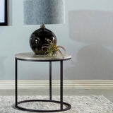 Grey and Gunmetal End Table B062P153603
