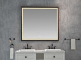 60 x 48 Inch LED Bathroom Mirror with Aluminum Frame, Wall Mounted Vanity Mirror, Anti-Fog, Memory, W2287P358690