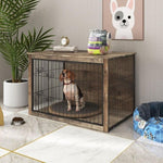 ZUN Dog Crate Furniture ,Wooden Dog Crate with Double Doors, Dog Furniture, Indoor Dog Kennel, W331P225794